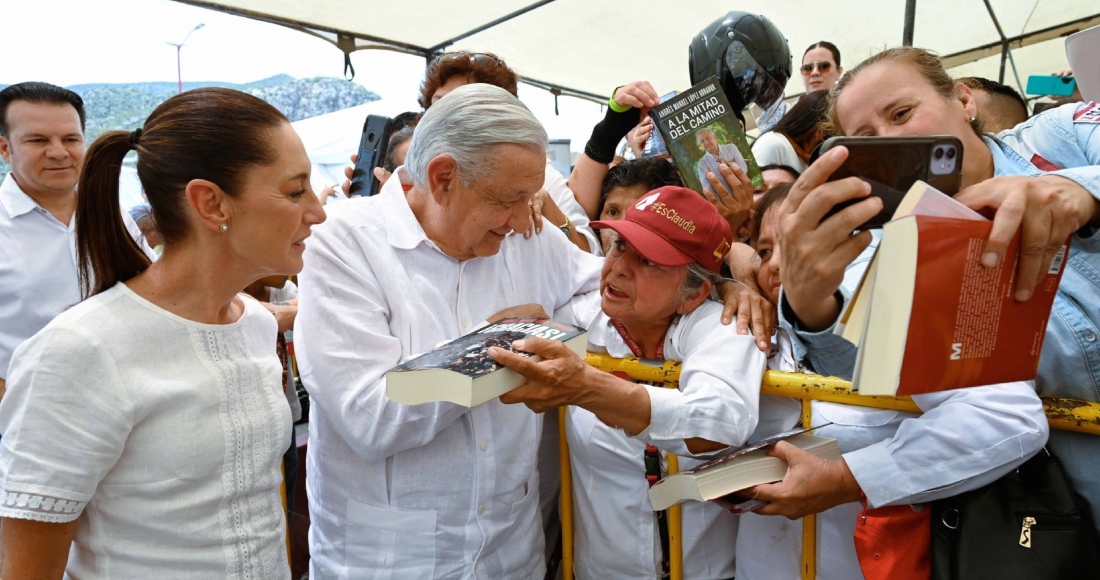 Andrés Manuel López Obrador, Presidente de México, y Claudia Sheinbaum, Presidenta electa, presidieron la inauguración de la infraestructura de Agua Saludable para La Laguna, segunda etapa.