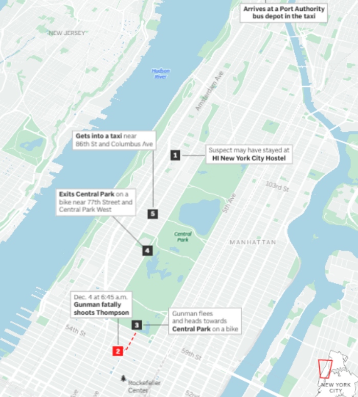 Avanza caso del asesinato del CEO de UnitedHealthcare