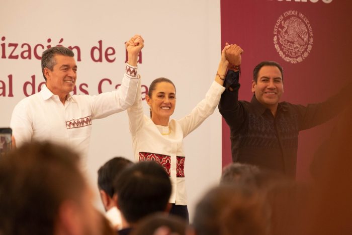 Rutilio Escandón y Claudia Sheinbaum