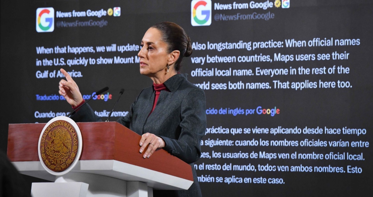 Sheinbaum escribirá una carta a Google para abordar el tema del Golfo de México.