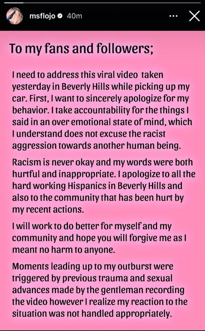 La influencer ofreció disculpas por su actitud racista. Foto: Especial