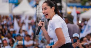 Luisa González, candidata del Movimiento Revolución Ciudadana.