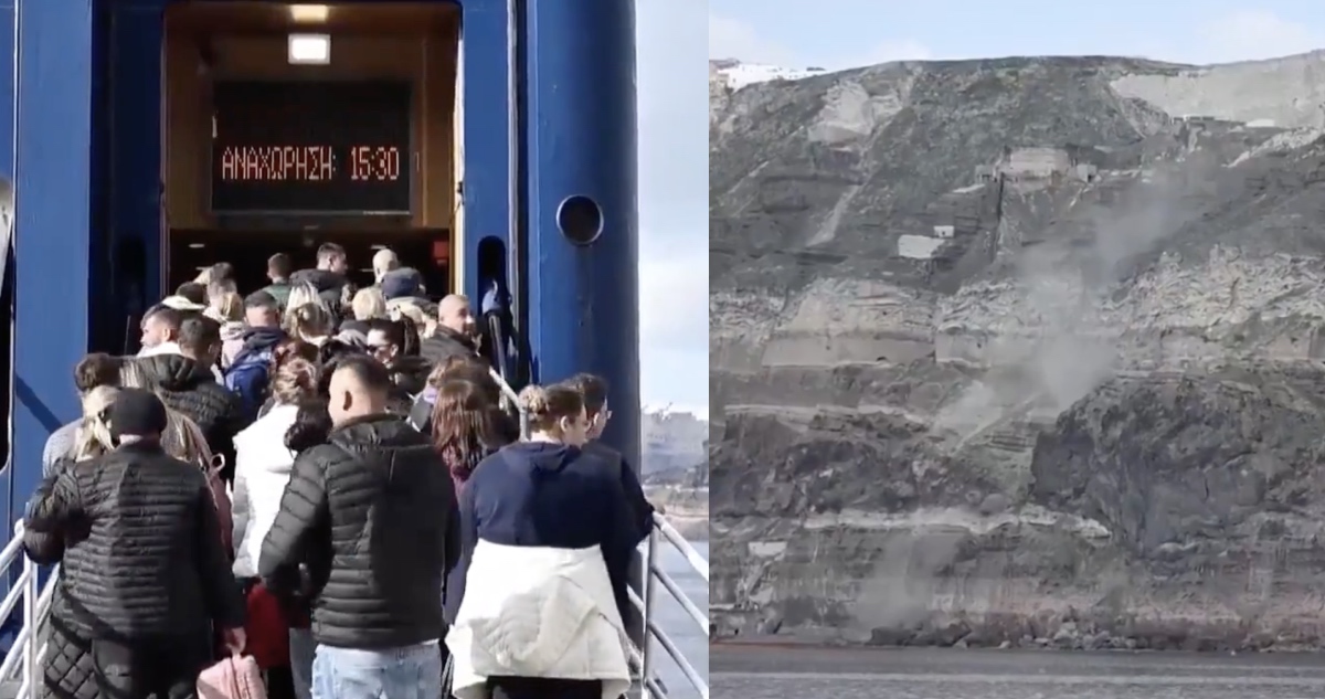 Más de un tercio de los habitantes de Santorini salen de la isla ante los incesantes terremotos.
