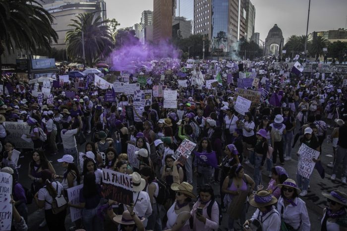 Una de las marchas del 8M en la CdMx.