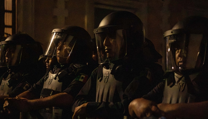 Protesta por el Día de la Mujer en Mérida.