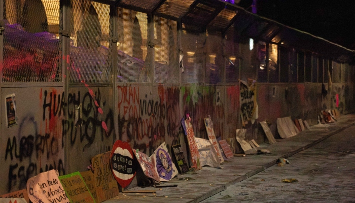 Protesta por el Día de la Mujer en Mérida.