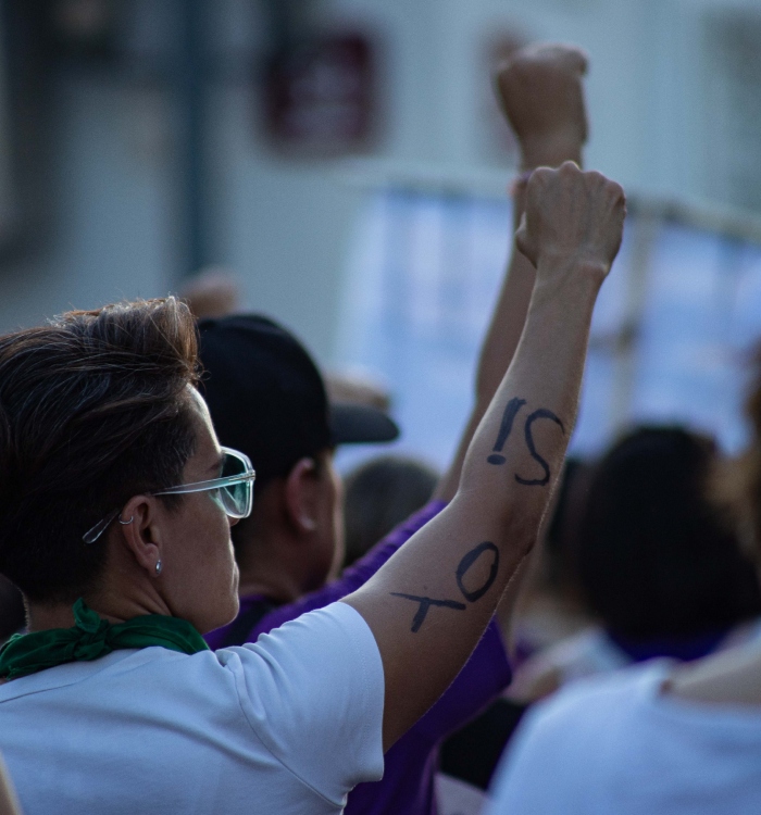 Protesta por el Día de la Mujer en Mérida.