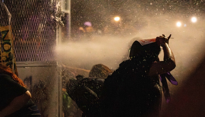 Protesta por el Día de la Mujer en Mérida.