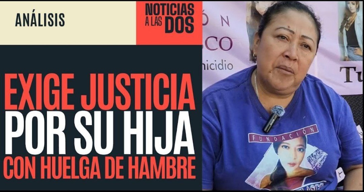 Mari Cruz Velasco, madre de Karla Yesenia Gómez Velasco víctima de feminicidio en Chiapas, inició una huelga de hambre el pasado 5 de marzo en el Zócalo de la Ciudad de México para exigir que la sentencia por el homicidio de su hija quede firme.