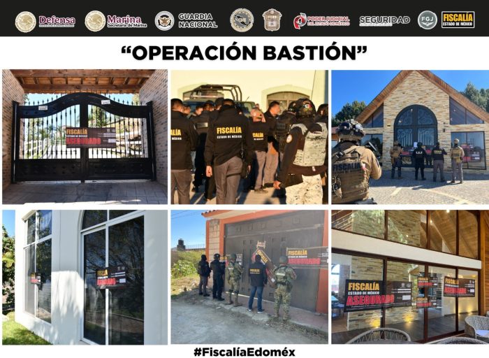 Elementos de la Fiscalía General de Justicia del Estado de México (FGJEM) implementaron este viernes la "Operación Bastión" en seis municipios de la zona sur del Estado de México.