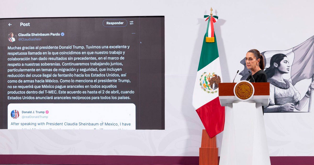 Sheinbaum detalla su llamada con Trump respecto a aranceles