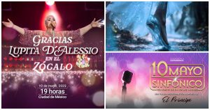 Actividades para el fin de semana del 9 al 11 de mayo en la Ciudad de México. Fotos: Secretaria de Cultura/ Symphonic Experience/ boletopolis.com