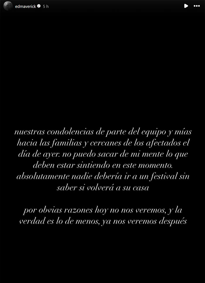 Artistas lamentan muerte de fotógrafos mexicanos en el festival AXE Ceremonia