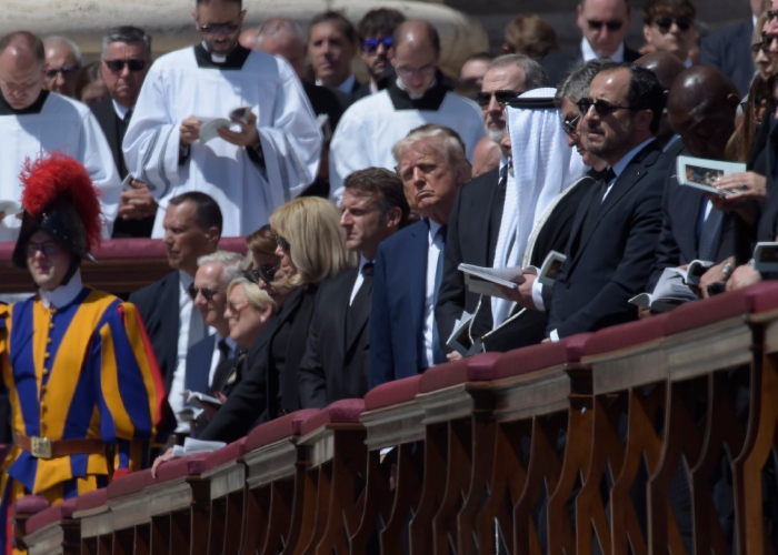 Líderes en el funeral del Papa Francisco.