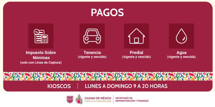 La Secretaría de Administración y Finanzas de la Ciudad de México puso a disposición de la población una serie de módulos para facilitar pagos y trámites.