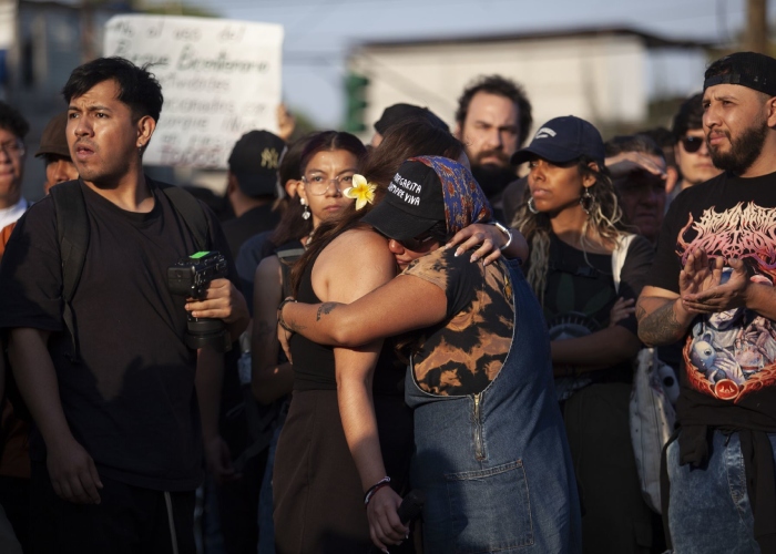 Protesta en el Parque Bicentenario