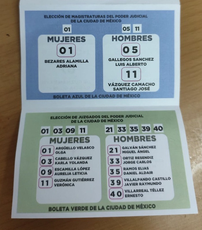 Acordeón elección judicial