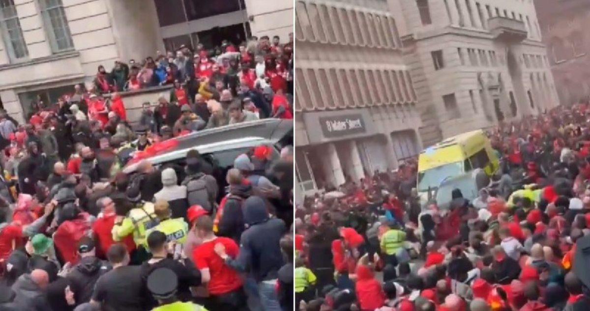 Al menos 27 personas tuvieron que ser trasladados a hospitales tras un atropello múltiple tras la victoria del equipo de fútbol Liverpool FC en la liga inglesa.