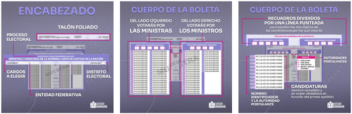 Guía para votar en elección judicial. 