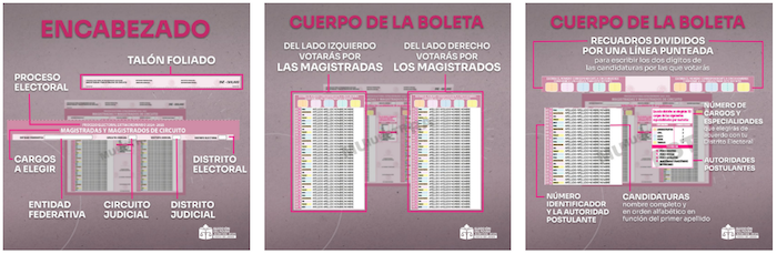 Guía para votar en elección judicial. 