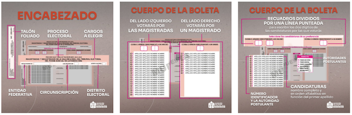 Guía para votar en elección judicial. 