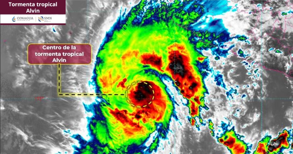 Las autoridades informaron que esta mañana se ha formado la tormenta tropical "Alvin" a partir de la depresión tropical Uno-E.