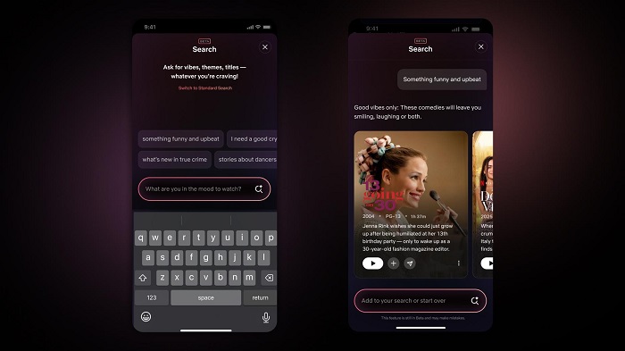 Netflix cambiará su aspecto en la página de inicio de la app