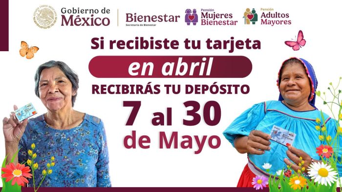 El Gobierno de México compartió las fechas de pago de la Pensión del Bienestar de adultos mayores, mujeres, personas con discapacidad y madres trabajadoras para esta semana.