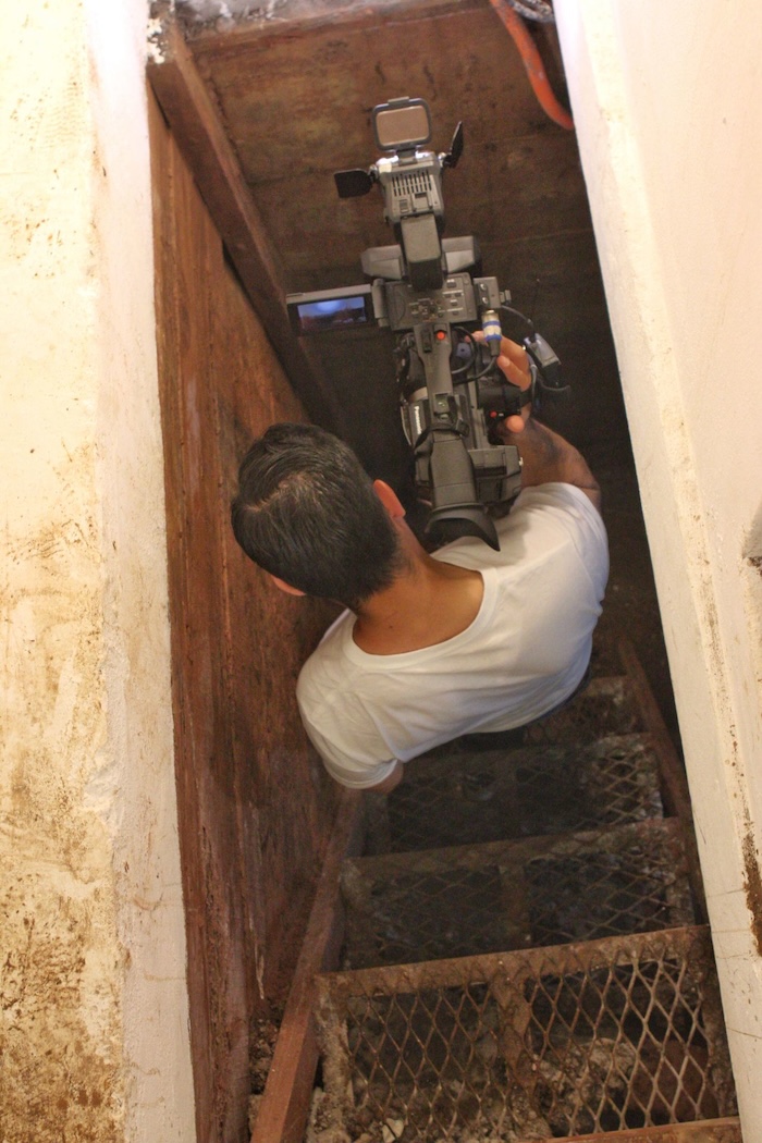 Uno de los túneles por donde escapó "El Chapo" Guzmán.