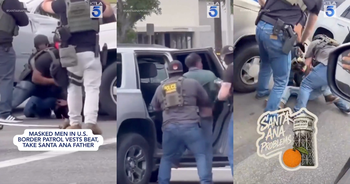 Presuntos agentes de la Patrulla Fronteriza de Estados Unidos golpearon a un latino y se lo llevaron antes de subirlo a un vehículo sin identificación. El incidente ocurrió en la localidad de Santa Ana, en el condado de Orange.