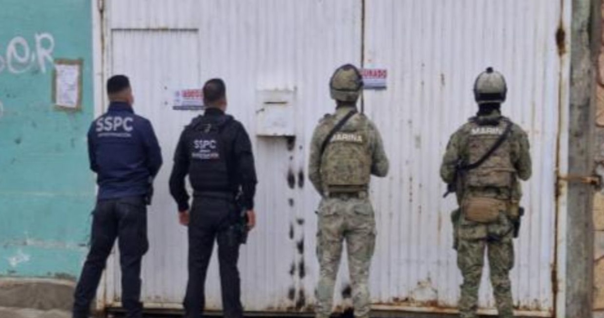 Elementos de la Semar y la Secretaría de Seguridad Pública del Estado de Baja California, ejecutaron una orden de cateo en el municipio de Playas de Rosarito.