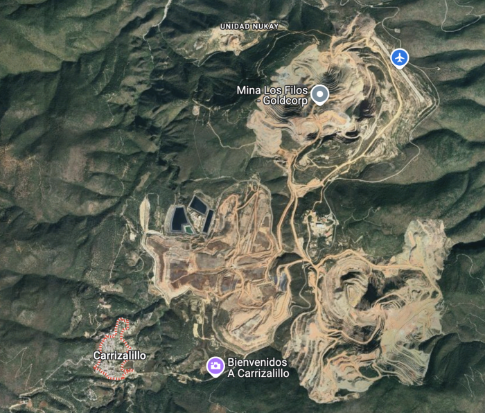 La comunidad de Carrizalillo, en el municipio de Eduardo Neri, Guerrero, México, junto al gran desarrollo minero canadiense de Equinox Golden Corp.