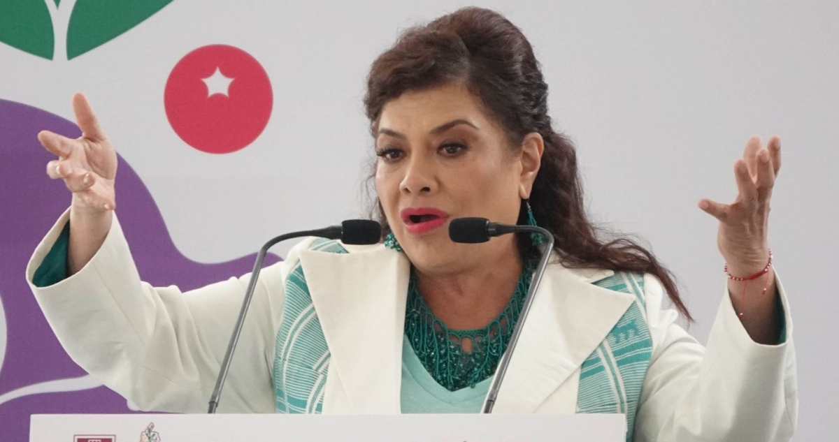 Clara Brugada en conferencia de prensa