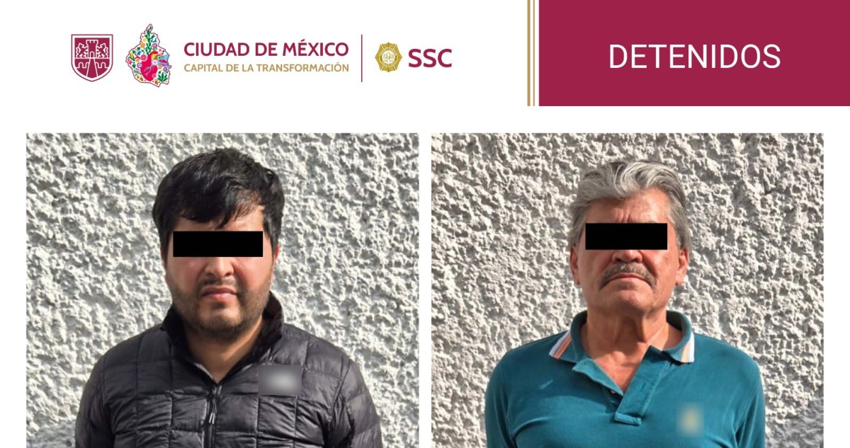 Elementos de la SSC de la Ciudad de México detuvieron a dos personas quienes aparentemente tenían en su poder droga y dólares estadounidenses.