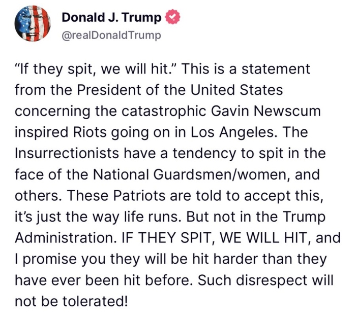 Trump amenaza a manifestantes.