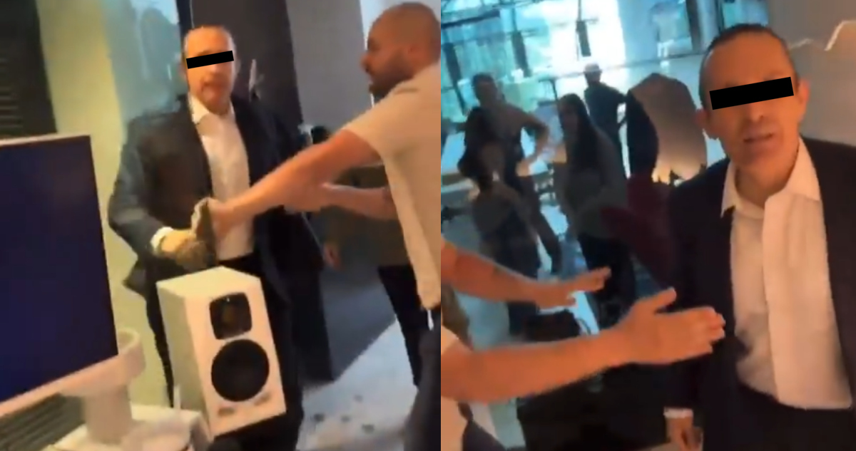 VIDEO ¬ Abogado agrede a mujer y causa destrozos en local de Polanco; lo detienen.