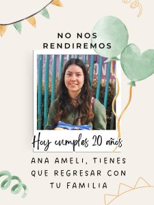 Ameli García cumplió 20 años este domingo, a una semana de su desaparición.