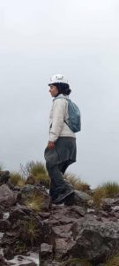 Una de las últimas imágenes captadas de Ameli García antes de desaparecer en el Pico del Águila.