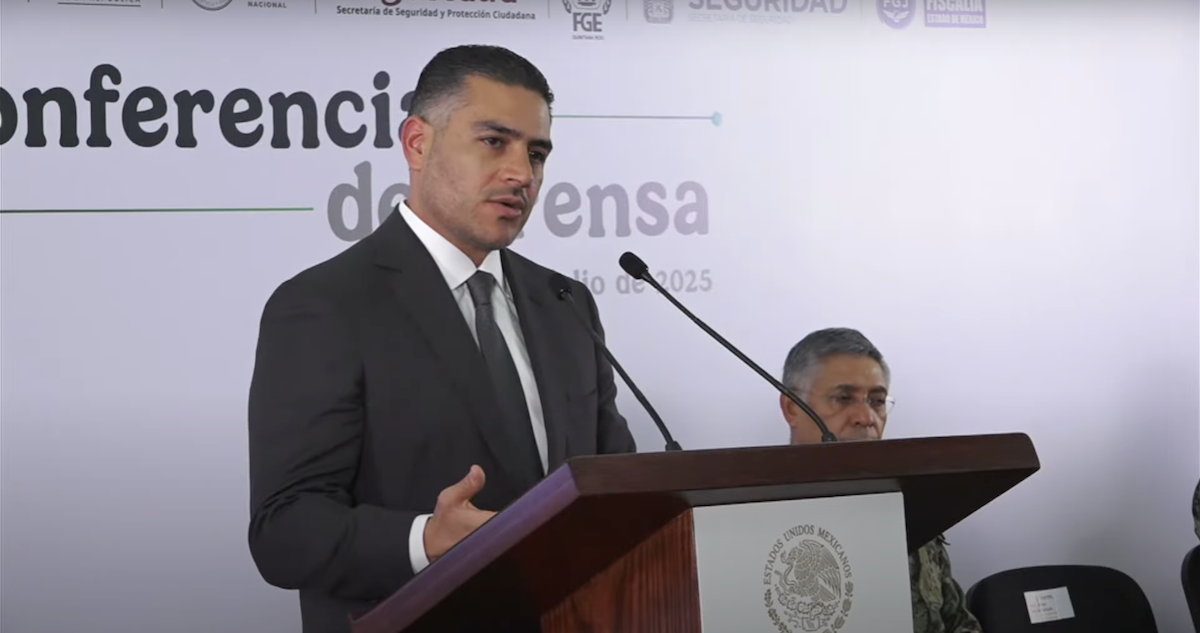 Omar García Harfuch, confirmó la detención de Gerardo Bermúdez, sobrino de Hernán Bermúdez Requena, pero descartó que esté vinculado con "La Barredora".