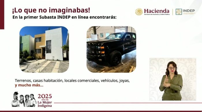 El Gobierno de México, a través del Instituto para Devolver al Pueblo lo Robado (Indep), anunció que, del 25 al 6 de agosto, se realizará la primera subasta en línea del año.