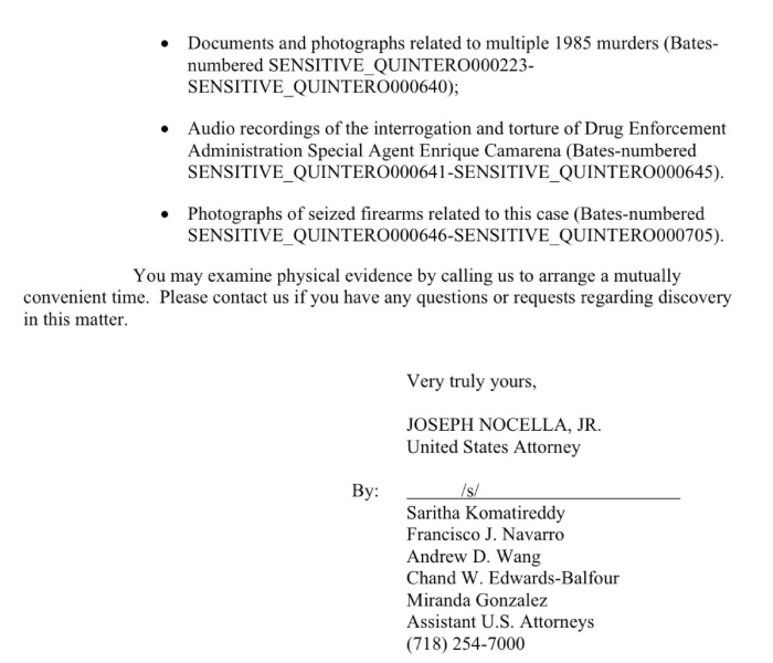 Fiscalía de EU entrega pruebas de tortura a “Kiki” Camarena, en caso vs Caro Quintero.