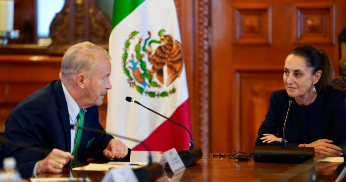 Roland Jhonson se reune con Sheinbaum Pardo.