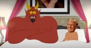 El estreno de la nueva temporada de South Park muestra a Trump en la cama con el diablo y hablando de Epstein.