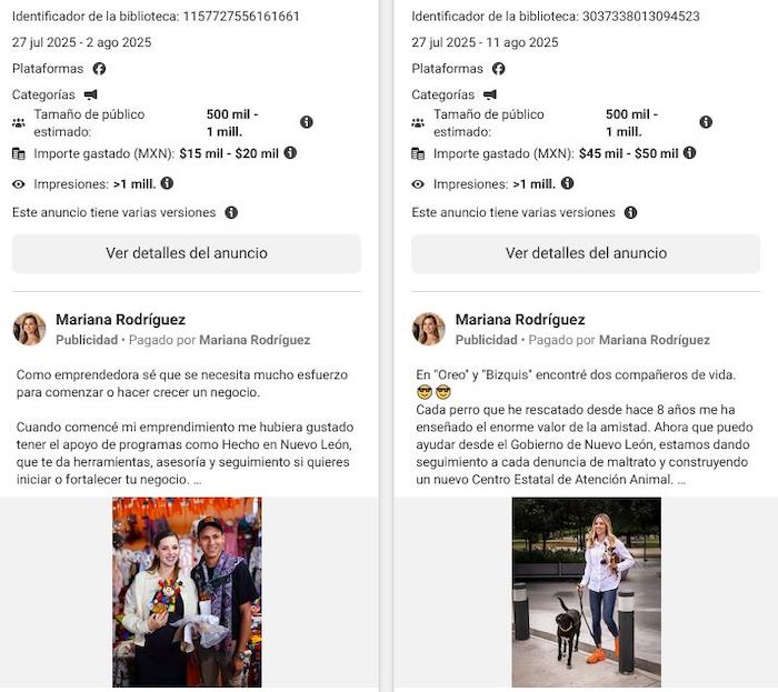 Publicidad del Gobernador de Nuevo León, Samuel García. 