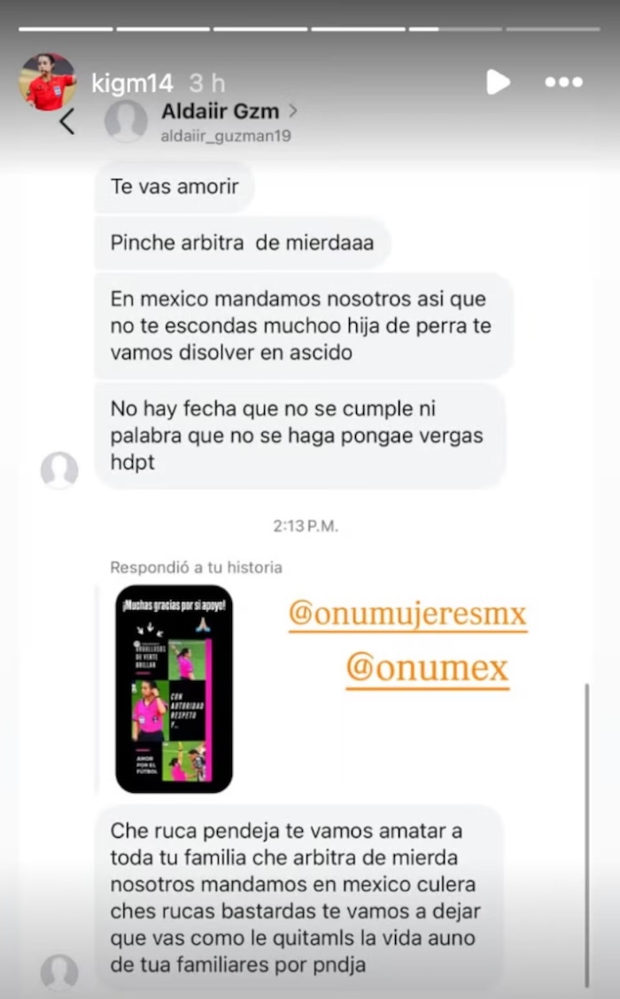 La noche del jueves, después de la derrota de Rayados a manos del Cincinnati en la Leagues Cup, la árbitra Katia Itzel García recibió amenazas de muerte.