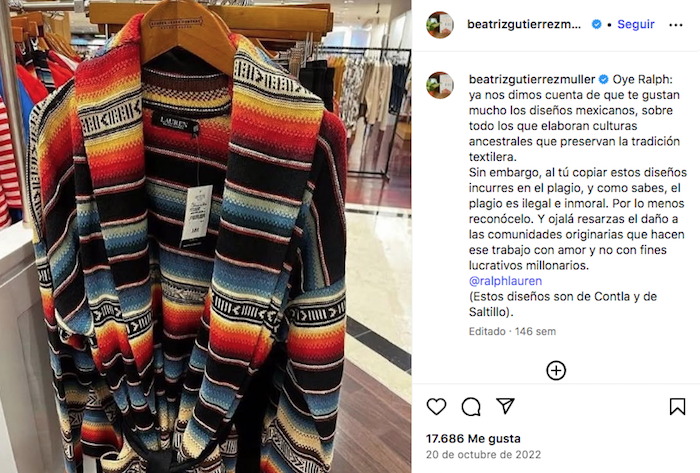 Plagio de sarape de Coahuila