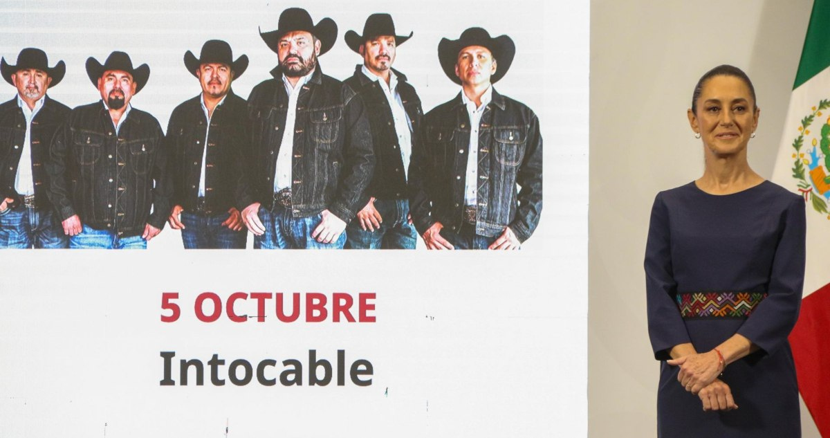 VIDEO ¬ Sheinbaum estrena “Estamos todos”, canción de Intocable dedicada a migrantes.