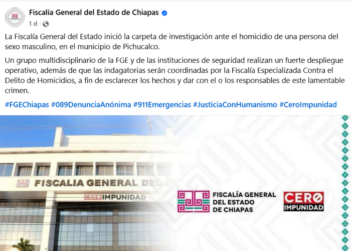 Asesinan en Chiapas a hermano de delegado de FGR en Guanajuato.