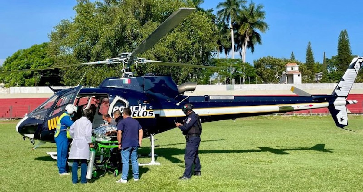 El ISSSTE trasladó en helicóptero a una paciente que presentó complicaciones durante el parto para recibir atención en un hospital de Morelos.