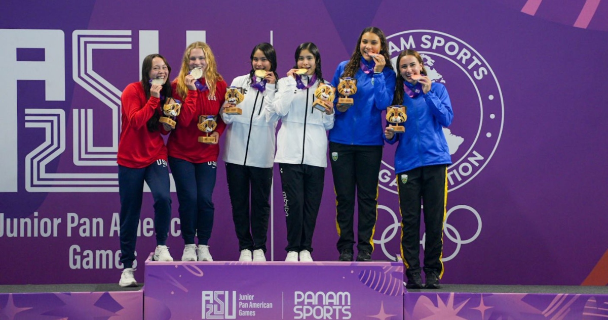 Las gemelas Lía y Mía Cueva Lobato ganaron el sábado la primera medalla de oro para México en los clavados de los II Juegos Panamericanos Junior Asunción 2025.